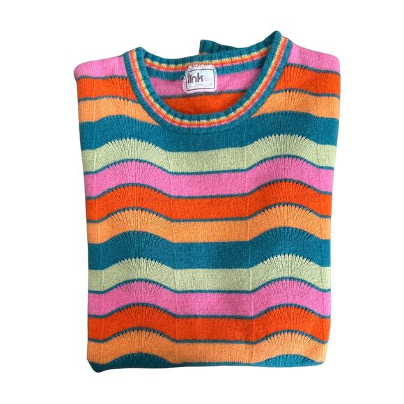 Vintage Cashmere Link Theory Striped Sweater 1990s / Early 2000s, Rare Japanese - Picture 3 of 6